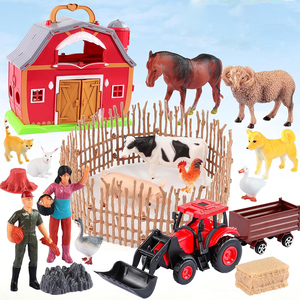 Ensemble de jeu Red Barn Farm avec figurines d'animaux, jouet de jeu d'imitation pour tout-petits, pour jouer aux rôles à la ferme, apprendre et raconter des histoires imaginatives - Product Image 2