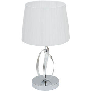 โคมไฟตั้งโต๊ะ1xE27ดีทรอยต์โครเมียม/ขาวพร้อม Al.44xD 25ซม. - Product Image 1