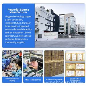 Serrure de porte intelligente en alliage d'aluminium pour commerce extérieur transfrontalier, déverrouillage par empreinte digitale, mot de passe à distance, application Cloud Tuya, Wi-Fi - Product Image 4