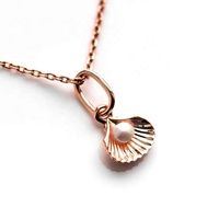 Janekmilskye — collier en argent sterling 925 avec pendentif en forme de coquille, bijoux d'été, exquis