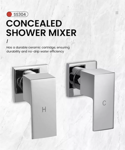 Robinet mitigeur mural pour lavabo de salle de bain, robinet de douche avec double poignée, eau chaude et froide, marque australienne - Product Image 2