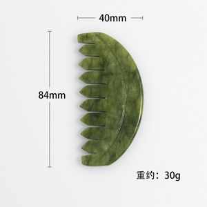 Peigne à cheveux en <span class=keywords><strong>jade</strong></span> rond, peigne de massage des méridiens, masseur de tête en <span class=keywords><strong>jade</strong></span> vert, peigne en <span class=keywords><strong>jade</strong></span> pour usage domestique - Product Image 5