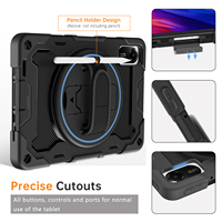 Étui de protection robuste pour Xiaomi Redmi Pad 2 11 pouces avec sangle d'épaule intégrée et support rotatif à 360 degrés