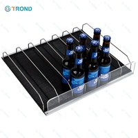 Gravity Roller Organisateur de boissons Étagère isotherme Présentoir de bouteilles de boissons Rangement à poussoir avec glissière pour boissons et canettes