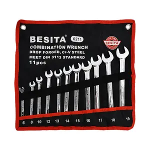 Besita 11pcs Chrome Vanadium Steel Open End Wrench Ring Spanner Combination Wrench Set