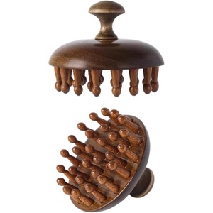 Cepillo para el Cabello Multifuncional Portátil con Logotipo Personalizado para Hombres y Mujeres, Peine de Madera para Masaje del Cuero Cabelludo, Cepillo de Sándalo para el Cuidado del Cabello - Product Image 1