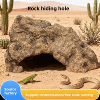 Résine en forme de roche pour reptiles, abri pour Géco Léopard, cachette pour Dragon barbu, grotte pour serpents, pour Pythons sphériques, décoration de terrarium