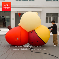Mascotte de fruit gonflable personnalisée à 360 degrés |   Grand ballon mignon en forme de poire, de fruit du dragon et de kaki pour événements