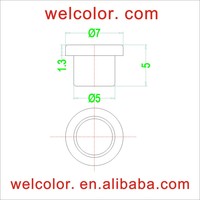 3/16 "5.0 5.0mm lumière LED à travers grand capuchon de bouton poussoir Transparent en Silicone 4.5mm 4.5mm en caoutchouc solide rond bouchon de trou étanche