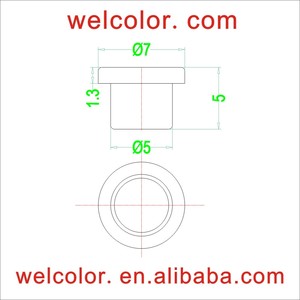 3/16 "5.0 5.0 Mét LED ánh sáng thông qua lớn Silicone trong suốt push button cap 4.5 mét 4.5 mét Rắn cao su Vòng không thấm nước lỗ cắm - Product Image 4
