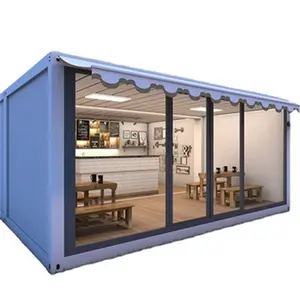 Tùy chỉnh biển container thương mại 20ft 40ft thực phẩm thanh quán cà phê vận chuyển biển container cà phê cửa hàng cửa hàng