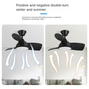 นอร์ดิกพัดลมเพดานหรี่แสงได้6สปีดมอเตอร์ไฟฟ้ากระแสสลับสำหรับห้องนั่งเล่นและร้านอาหารที่ทันสมัย - Product Image 6
