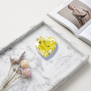 Diamant VS1 Jaune Taille Cœur, Couleur Fantaisie, Cultivé en Laboratoire, Certifié IGI, Taille Brillant pour la Fabrication de Bijoux par AURA LUXURIA - Product Image 3