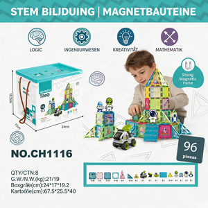 Tuiles magnétiques pour fenêtre sur le thème <span class=keywords><strong>de</strong></span> l'espace, blocs <span class=keywords><strong>de</strong></span> <span class=keywords><strong>construction</strong></span> <span class=keywords><strong>de</strong></span> 7,5 cm, jouet éducatif STEM, apprentissage créatif DIY, vente en gros avec boîte <span class=keywords><strong>de</strong></span> rangement - Product Image 1