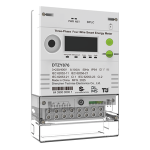 플러그 앤 플레이 Com을 갖춘 3P BPLC + RS485 선불 스마트 미터. 모듈 원격 단선 재연결 3 상 에너지 미터 - Product Image 4