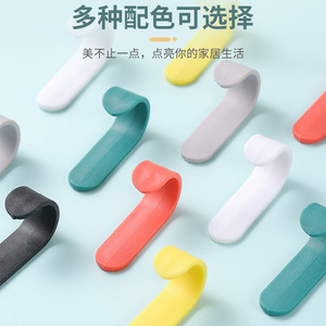 <b>J</b> Type Wall <b>Hooks</b> Plastic Multifunctional Behind Door Wall Mounted Clothing Storage <b>Hook</b> Simple Design - Product Image 1