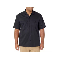 Chemise de travail à manches courtes surdimensionnée pour homme, personnalisable, uniforme de construction industrielle, en coton, conçue pour la performance