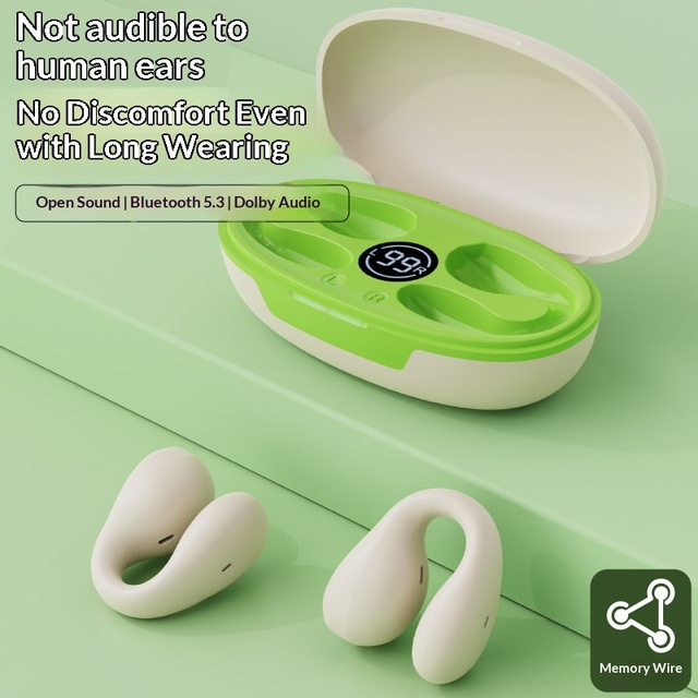 Cross-border Private-mold Ear-clip for 5.3 Earbuds Voice Control Life Waterproof High-quality Sound Less 3 Sports