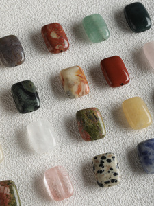 Cuentas Cuadradas y Redondas de Ojo de Tigre Natural y Ágata, Accesorios para Hacer Pulseras, Collares y Colgantes - Product Image 3
