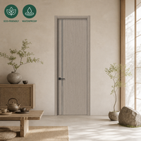 Porte intérieure contemporaine en mélamine avec panneau décoratif en mélamine, ignifuge et étanche, pour hôtel et appartement