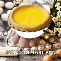 Moule à tarte en aluminium de 50 ml, mini moule à tarte, moule à gâteau aux œufs, ustensile de cuisson pour gâteaux et muffins