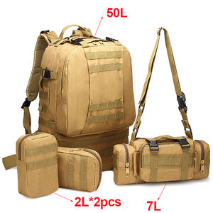 50L + <span class=keywords><strong>7L</strong></span> + 2L * 2 grande patrulla al aire libre senderismo bolsa Molle asalto paquete 3 días mochila de combate táctico - Product Image 4