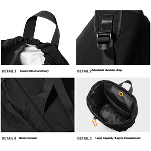 Factory Direct Oxford Zipper Badminton Tennis Bag Large Capacity Men's Women's Yoga Paddles Storage Bags <b>Backpack</b> - Product Image 2