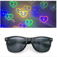Lunettes de Diffraction 3D Flocon de Neige Arbre de Noël Fête Effet Spécial Arc-en-ciel Éclairage Feux d'Artifice Impression en Relief Plastique