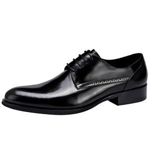 Zapatos de Vestir de Cuero Genuino para Hombre al por Mayor - Zapatos Derby con Cordones Estilo Británico, Retro y Modernos para Ocasiones Formales de Negocios - Product Image 2