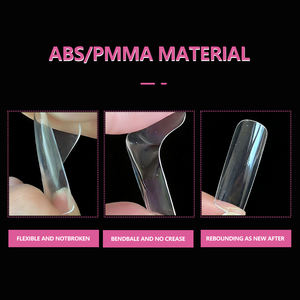 เล็บปลอม JIEYU สวยงาม ทำจาก PMMA/ABS แบบยาว ใส ปิดเต็มเล็บ ติดทนนาน สำหรับผู้หญิง ทำมือ เหมาะสำหรับทำเล็บเองที่บ้านหรือร้านทำเล็บ - Product Image 3