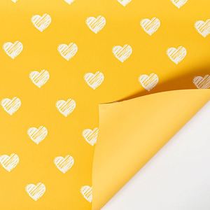 Nouveau papier d'emballage pour bouquet de fleurs, style Saint-Valentin, en forme de cœur, impression bicolore, papier floral imperméable - Product Image 5