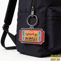 Porte-clés en acrylique « Toujours affamé » – Accessoire rétro amusant pour clés, sacs, sacs à dos – Idéal pour les gourmands et les amateurs de collations