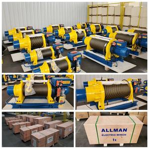 ALLMAN Electric Steel Wire Rope <span class=keywords><strong>Winch</strong></span> Seri AMW Remote Control untuk Penggunaan Kapal & Konstruksi Kapasitas 0.5-10 Ton - Product Image 5