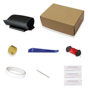 Housse de <span class=keywords><strong>volant</strong></span> de voiture originale personnalisée pour <span class=keywords><strong>BMW</strong></span> 530 523 523li 525 520li 535 545i <span class=keywords><strong>E60</strong></span> Tresse en cuir noir pour <span class=keywords><strong>volant</strong></span> - Product Image 6