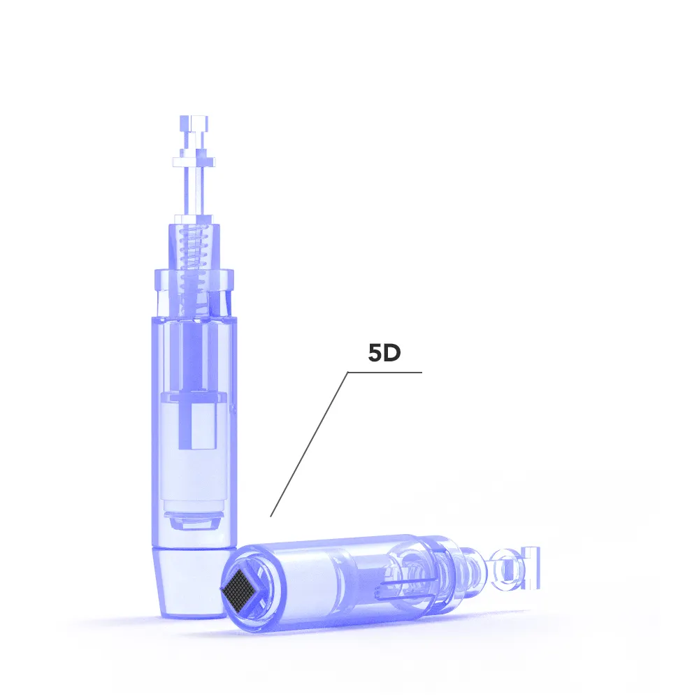 Top Selling Microneedle 1 3 7 9 12 24 36 42 Nano 3D 5D Twist Needle Tip Cartridge Derma Pen Needles Cartridge 2 Colors Adjust