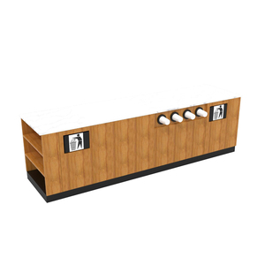 Dépanneur commercial Comptoir de sortie en bois en métal Bill Desk Supermarket Beverage Stations - Product Image 3