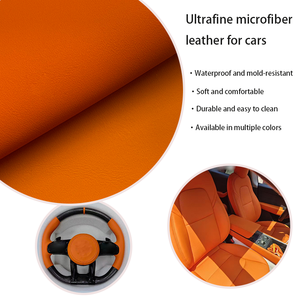 Cuero Nappa de Microfibra de 1.2mm <span class=keywords><strong>para</strong></span> Interiores de Automóviles, Tela de Tapicería <span class=keywords><strong>para</strong></span> Asientos y <span class=keywords><strong>Volante</strong></span>, Resistente al Desgaste y al Agua - Product Image 2