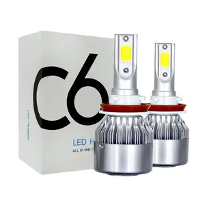 Factory direct selling c6 led headlight h8 h9 h11 led headlight 880 881 h27 led fog light h1 h3 h4 h7 led car accessories