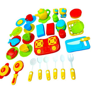 Juego de Juguetes de Cocina Completo para Niños, con Accesorios de Comida de Juguete, Empaquetado en Malla - Product Image 1