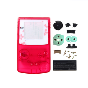 مجموعة كاملة من ملحقات الإصلاح لعلبة جيم بوي كولور، غطاء بتصميم زهر الكرز لوحدة تحكم الألعاب، غلاف بديل - Product Image 4