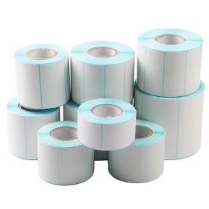 500 uds/rollo de papel adhesivo blanco etiqueta térmica papel logística código de barras etiqueta en blanco impresión directa pegatinas impermeables - Product Image 1