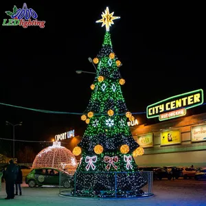 Giant inflatable christmas tree with shinny ball and star/inflatable giant christmas tree