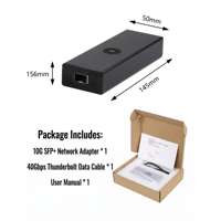 Adaptateur réseau externe USB 4.0 / Thunderbolt 3/4 10GbE SFP+ pour Mac/Windows/Linux
