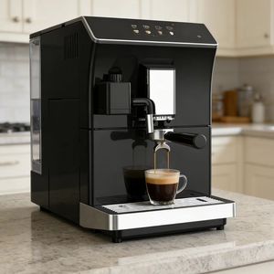 Cafetera Espresso Automática con Carcasa de Plástico en Francés y Español, Cafetera Doméstica para Uso en el Hogar, Preparación Automática de Espresso - Product Image 5