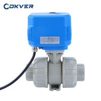 Vanne à boisseau sphérique automatique COKVER 1/2 pouce 24 VDC PVC UPVC Mini électrique haute température