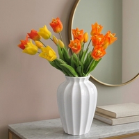 Bouquet de tulipes artificielles douces faites à la main pour décorations de mariage, cadeaux et murs floraux