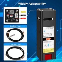 Cabezal Láser de Alta Precisión de 20W, Negro, 12VDC, con Enfoque Fijo, para Máquina de Grabado Láser y Máquina CNC Router