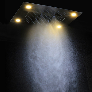 Bathroom Bluetooth Music Shower Set Ceiling LED Rainfall Waterfall Shower Head System Thermostatic Mixer Faucet Massage <strong>Body</strong> Jet - Product Image 5