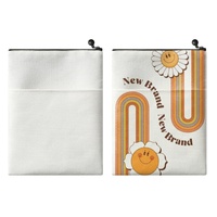 Sublimations-Buchhülle aus Baumwolle und Leinen mit Reißverschluss DIY Mitteltaschen-Design 19x25cm Werbegeschenk