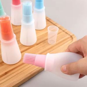 Pinceau à huile en silicone avec couvercle gradué, durable, marque Jy, pour la cuisine, le barbecue, la pâtisserie et l'assaisonnement, outil de cuisine - Product Image 4